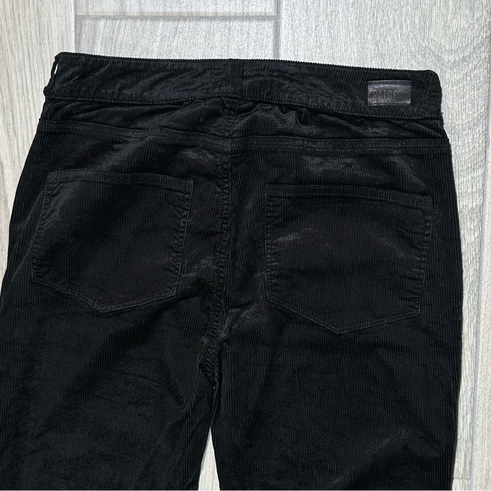 PAIGE HOXTON Ultra Skinny Black Velvet Corduroy Mid Rise Jeans 27 - Picture 9 of 10